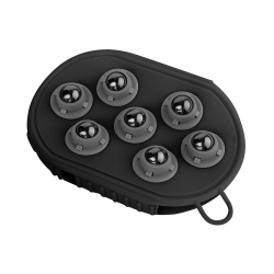 Guante de masaje y acicalado Waldhausen Negro mate