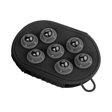 Guante de masaje y acicalado Waldhausen Negro mate