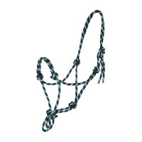 Cabezada de cuerdas con nudos Waldhausen Negro / menta