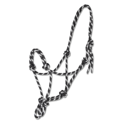 Cabezada de cuerdas con nudos Waldhausen Negro / blanco