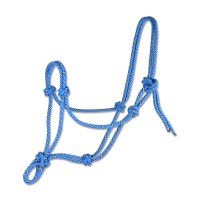 Cabezada de cuerdas con nudos Waldhausen Azul celeste / marrón