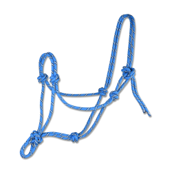 Cabezada de cuerdas con nudos Waldhausen Azul celeste / marrón