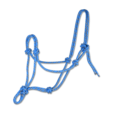Cabezada de cuerdas con nudos Waldhausen Azul celeste / marrón