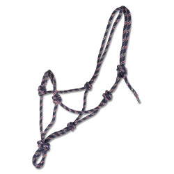 Cabezada de cuerdas con nudos Waldhausen Azúl / blanco / rojo