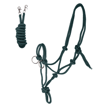 Cabezada Waldhausen con nudos y riendas Verde abeto