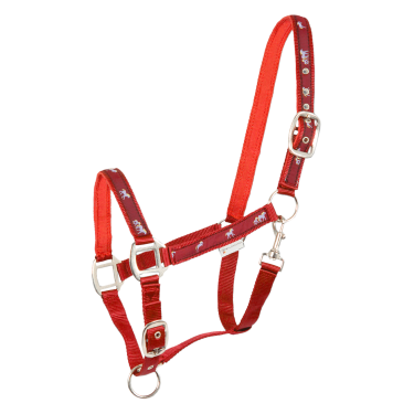 Cabezada Waldhausen déco Caballitos Roja Rojo