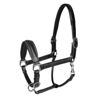 Cabezada Waldhausen S-Line de cuero Glamour Negro