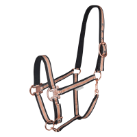 Cabezada Waldhausen Shine Negro / oro rosado