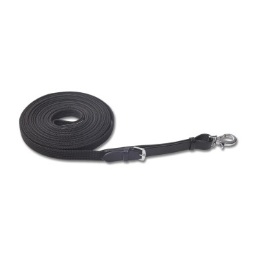 Longe Waldhausen conforme a la norma LPO sin tope ni ojo giratorio Negro