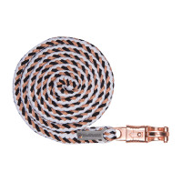 Longe Waldhausen Shine con mosquetón antipánico Negro / blanco / oro rosado