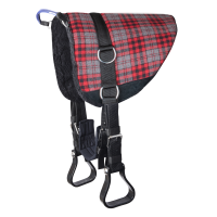 Pad de montar a pelo Waldhausen Bar-Back-Pad Gris / rojo