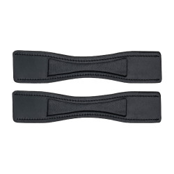 Protección de espuelas Waldhausen de cuero el par Negro