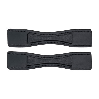 Protección de espuelas Waldhausen de cuero el par Negro