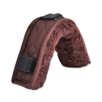 Acolchado de piel de cordero Waldhausen encima o debajo de la muserola Castaño Marrón
