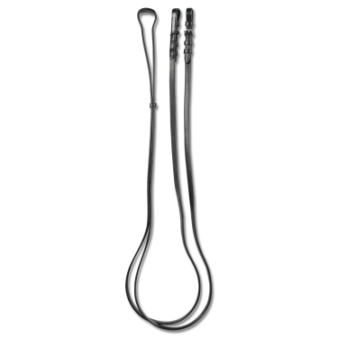 Riendas de bocado Waldhausen de cuero con hebillas Negro