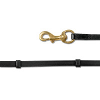Isla de riendas Waldhausen mosquetón Negro / dorado