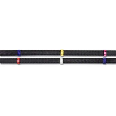 Riendas Waldhausen antideslizantes con topes multicolores Negro