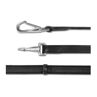 Riendas Waldhausen antideslizantes con mosquetón Negro