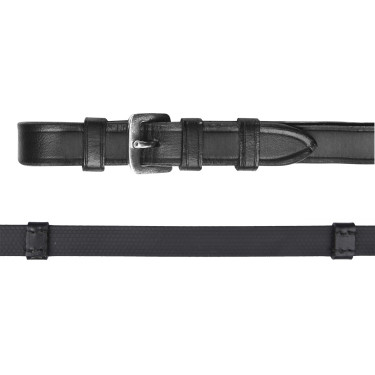 Riendas Waldhausen de goma con topes Negro