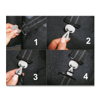 Safe-Gum Waldhausen 6 elásticos con cierres en T Gris