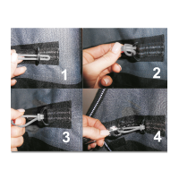 Safe-Gum Waldhausen 6 elásticos mosquetones Gris