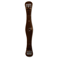 Cinchón corto Waldhausen de cuero con elástico Castaño Marrón