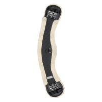 Correa media luna corta de Waldhausen de tela afelpada Negro / naturaleza