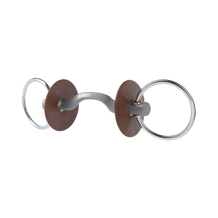 Muserola de filete Beris paso de lengua Konnex anillo 7,5 cm Muserola de filete Beris paso de lengua Konnex anillo 7,5 cm