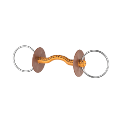 Muserola con anillo Beris barra de cuero Konnex anillo 7,5 cm