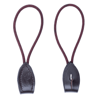 Correa Pelham corta de cuero Beris por 2 Castaño Marrón