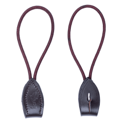 Correa Pelham corta de cuero Beris por 2 Castaño Marrón