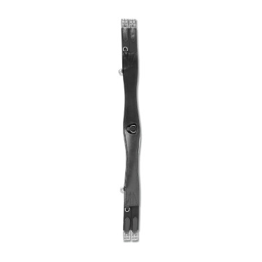 Cinchón Waldhausen de cuero elástico Negro