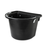 Cubo-comedero de puerta Waldhausen con asa Negro