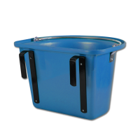 Cubo-comedero de puerta Waldhausen con asa Azul