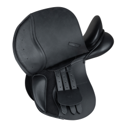 Silla mixta Waldhausen de cuero Comfort Negro