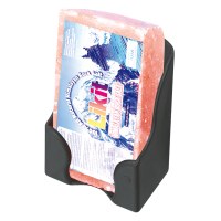 Soporte de plástico Waldhausen para piedra de sal cuadrada Negro