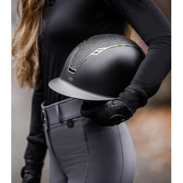 Casco Swing H22 Shine Terciopelo negro / brillo Casco Swing H22 Shine Terciopelo negro / brillo