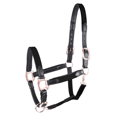 Cabezada Star Mix Negro / oro rosado