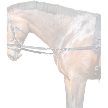 Riendas fijas de nailon Star Negro