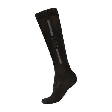 Calcetines de equitación unisex de merino ELT Negro
