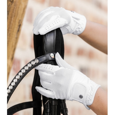 Guantes de equitación ELT Estelle Blanco