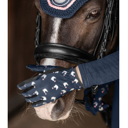 Guantes de equitación ELT Lucky Dora para niños Azul nocturno / lucky