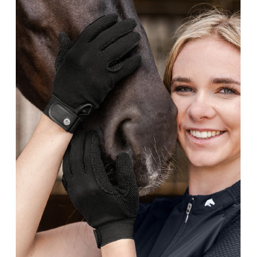 Guantes de equitación ELT Picot Negro