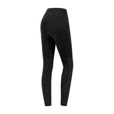 Leggings de equitación ELT de talle alto Hanna con malla Negro