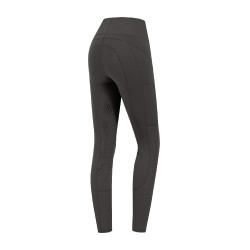 Leggings de equitación ELT de talle alto Hanna con malla Lodos Gris