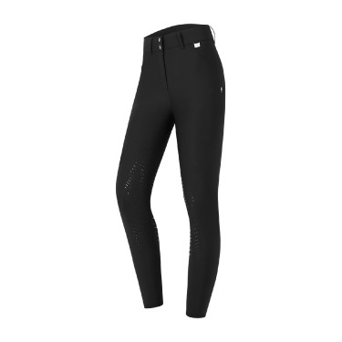 Pantalón de equitación ELT Performance Odelette silicona Negro