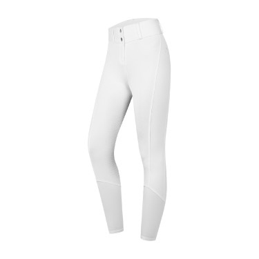 Pantalón de equitación ELT talle alto Essential silicona Blanco