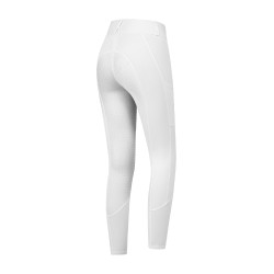 Pantalón de equitación ELT talle alto Essential silicona Blanco