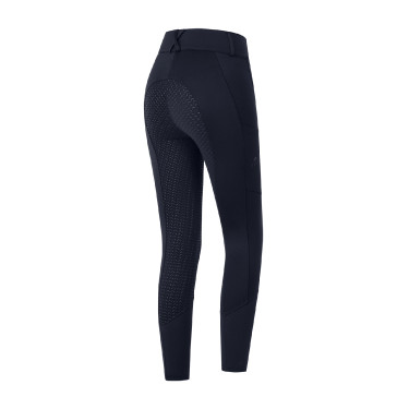 Pantalón de equitación ELT talle alto Essential silicona Azul profundo