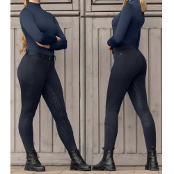 Pantalón de equitación térmico ELT Essential con silicona para mujer Azul profundo